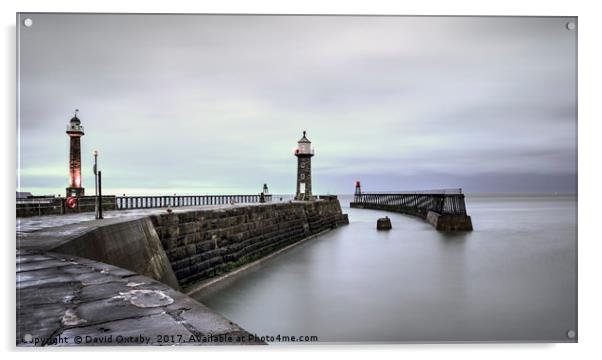 Whitby Harbour Acrylic by David Oxtaby  ARPS
