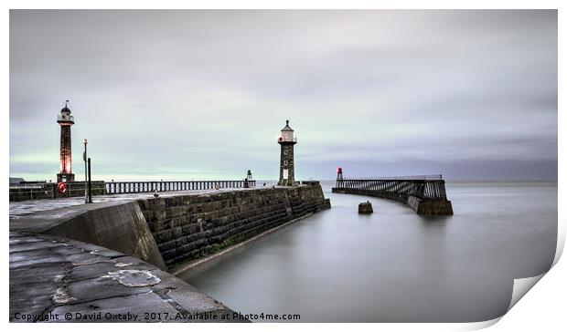 Whitby Harbour Print by David Oxtaby  ARPS