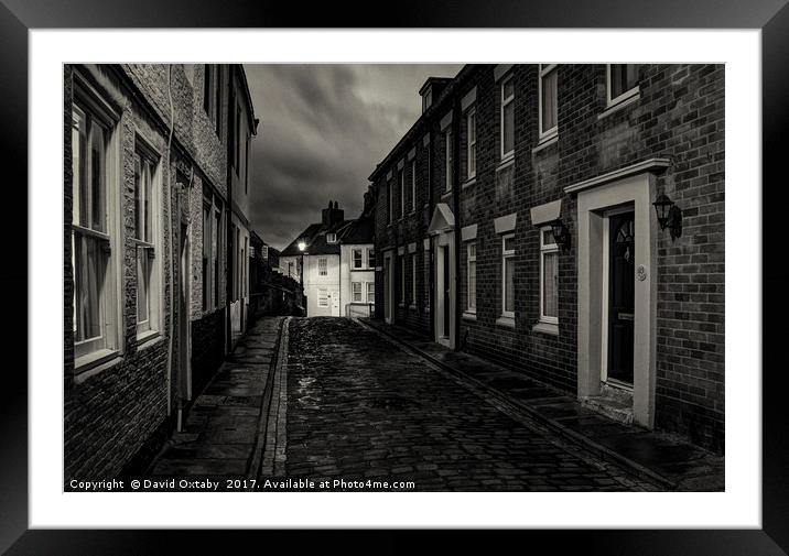 Henrietta Street Whitby Framed Mounted Print by David Oxtaby  ARPS