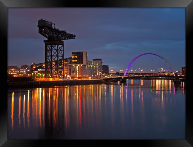 Clydeside at dusk Framed Print by David McCulloch