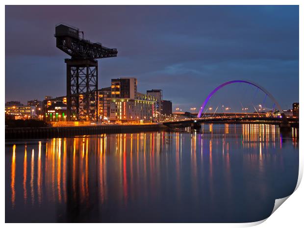 Clydeside at dusk Print by David McCulloch