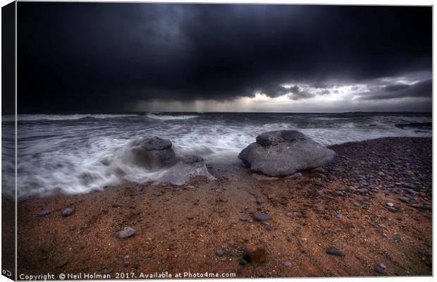Storm Approaching, Ogmore by Sea Canvas Print by Neil Holman