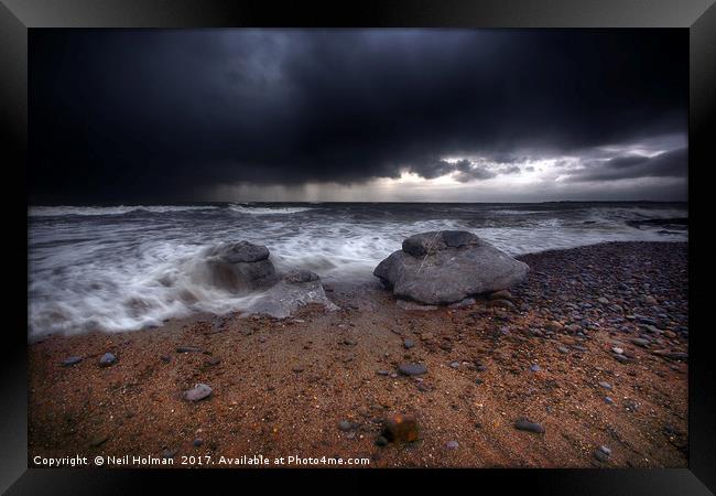 Storm Approaching, Ogmore by Sea Framed Print by Neil Holman