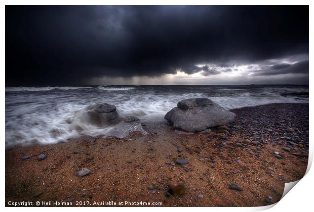 Storm Approaching, Ogmore by Sea Print by Neil Holman