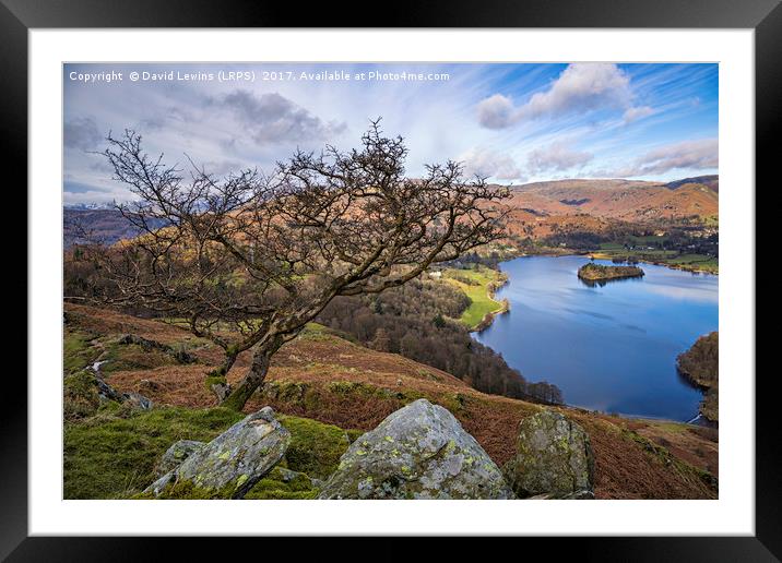 Grasmere Cumbria Framed Mounted Print by David Lewins (LRPS)