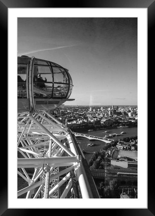 Top of the London Eye Framed Mounted Print by Simon Hackett