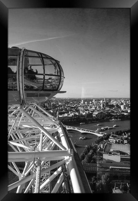 Top of the London Eye Framed Print by Simon Hackett