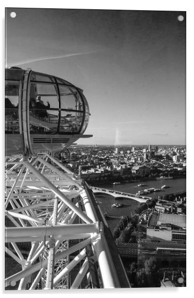 Top of the London Eye Acrylic by Simon Hackett