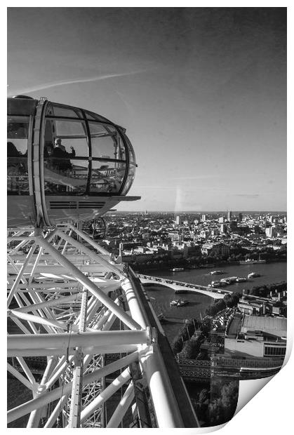 Top of the London Eye Print by Simon Hackett