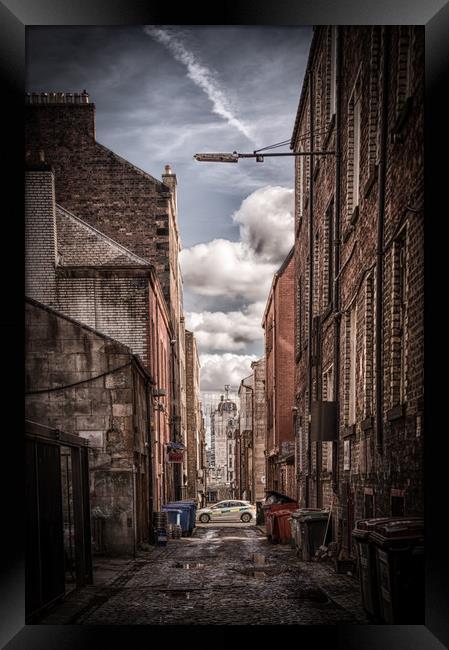 Glasgow Alley Framed Print by Gareth Burge Photography
