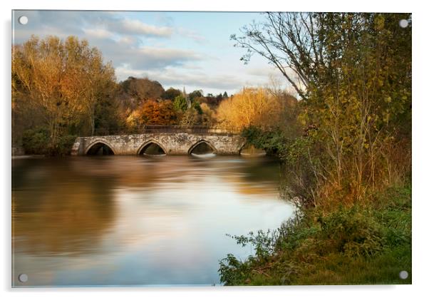 The River Avon Wiltshire Acrylic by Eddie John