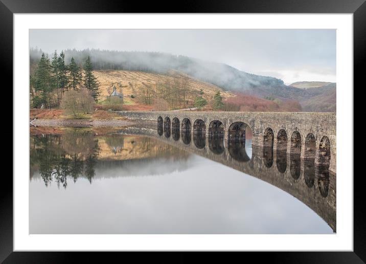 Garreg ddu Viaduct and NantGwyllt Chapel of Ease Framed Mounted Print by Sorcha Lewis