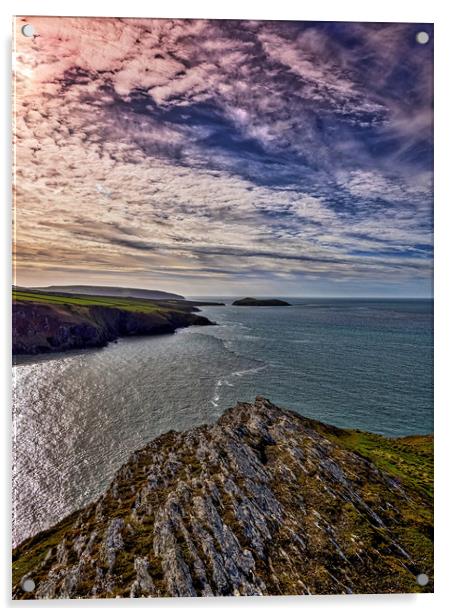 Cardigan Bay, Mwnt, Ceredigion, Wales, UK Acrylic by Mark Llewellyn