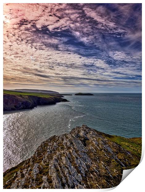 Cardigan Bay, Mwnt, Ceredigion, Wales, UK Print by Mark Llewellyn