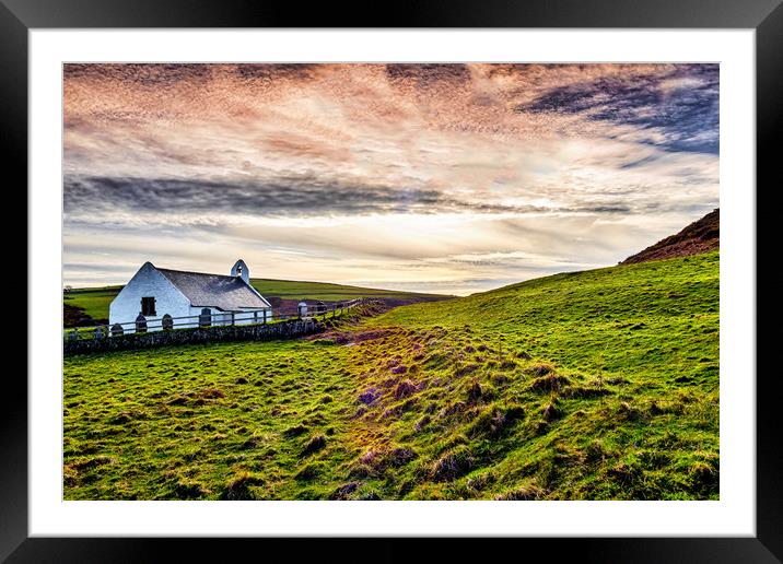 Holy Cross Church, Mwnt, Ceredigion, Wales, UK Framed Mounted Print by Mark Llewellyn