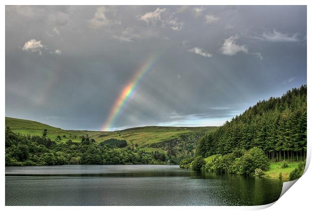 Rainbows Over Reservoirs, Elan Valley Print by Sorcha Lewis