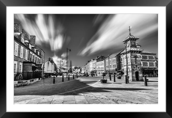 Charming Tynemouth Mono Framed Mounted Print by Naylor's Photography