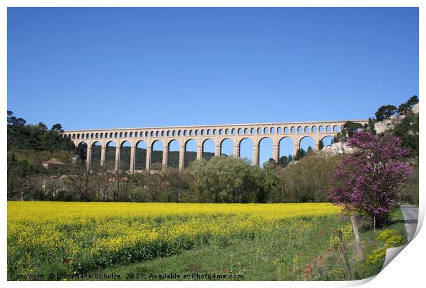 Aqueduct Roquefavour Provence Print by Christiane Schulze