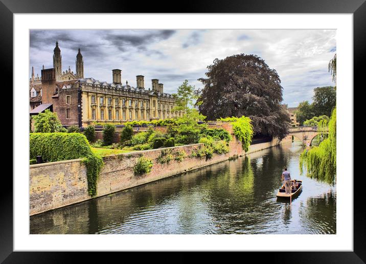 The Backs, Clare and  Kings College Cambridge Framed Mounted Print by Darren Burroughs