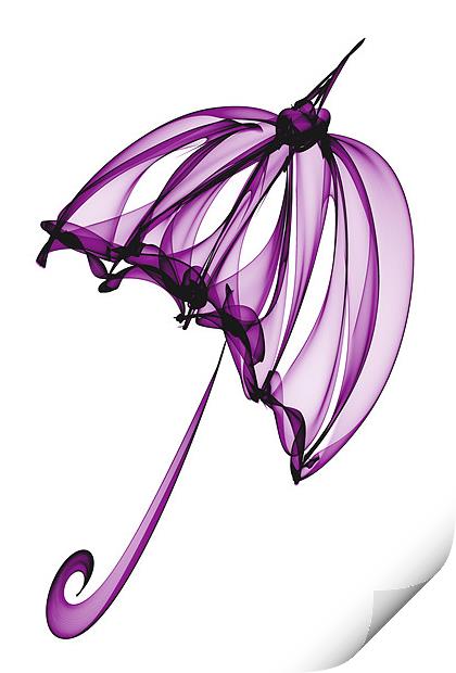 Purple Umbrella Print by Ann Garrett