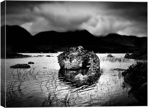 Rocks In Rannoch Moor Lochs Canvas Print by Aj’s Images