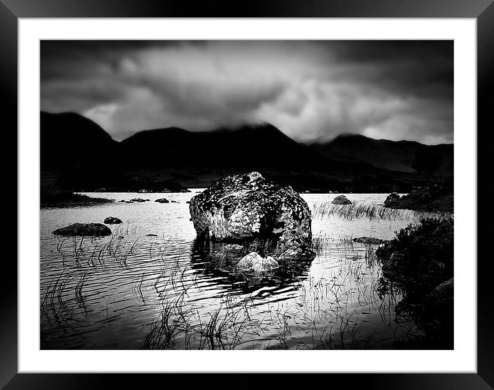 Rocks In Rannoch Moor Lochs Framed Mounted Print by Aj’s Images