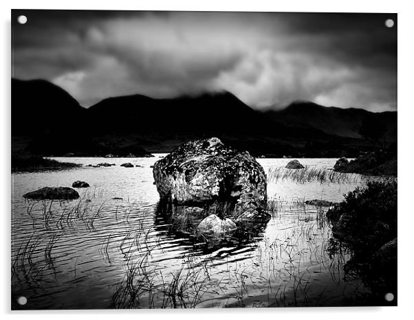 Rocks In Rannoch Moor Lochs Acrylic by Aj’s Images