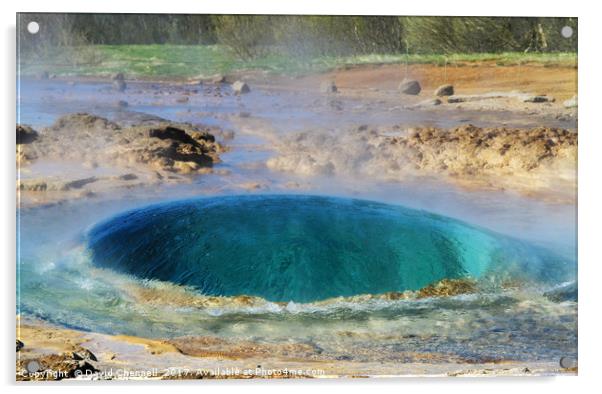 Glass Dome Geyser  Acrylic by David Chennell