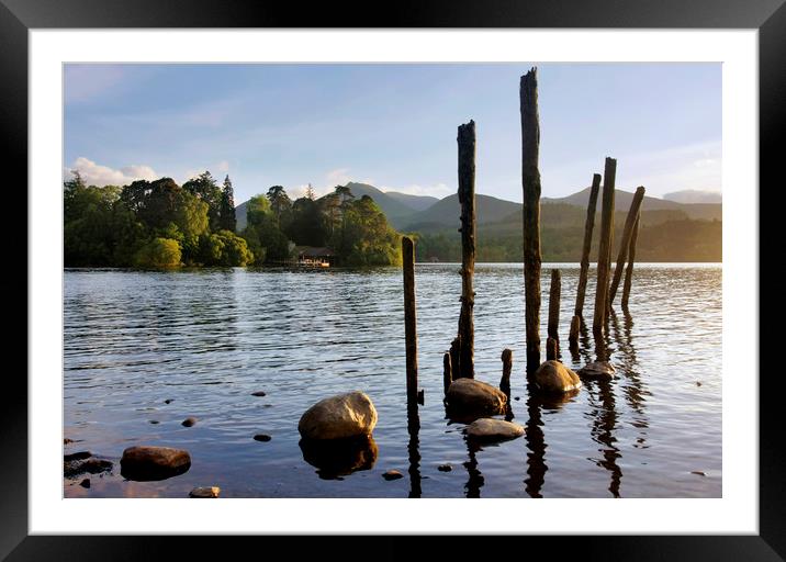 Derwent water Cumbria Framed Mounted Print by Tony Bates