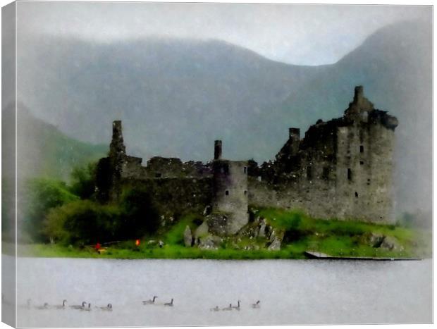 Majestic Ruins of Kilchurn Castle argyll and bute Canvas Print by dale rys (LP)