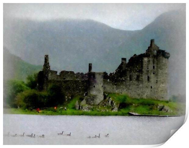 Majestic Ruins of Kilchurn Castle argyll and bute Print by dale rys (LP)