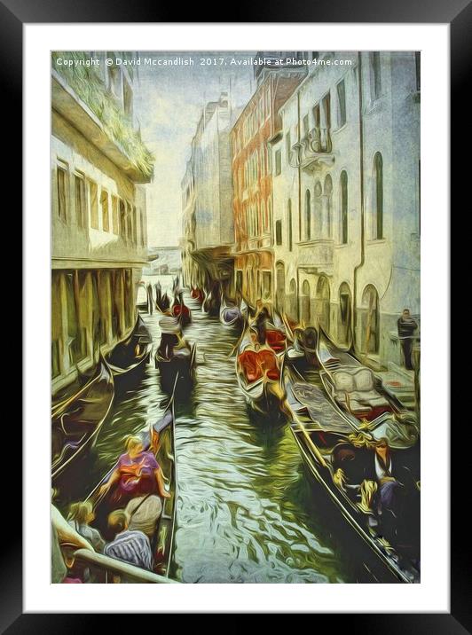 Rush Hour Venice Framed Mounted Print by David Mccandlish