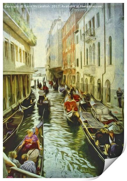 Rush Hour Venice Print by David Mccandlish