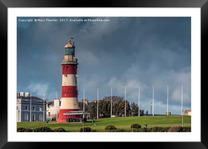 Smeatons Tower, Plymouth Hoe Framed Mounted Print by Mary Fletcher