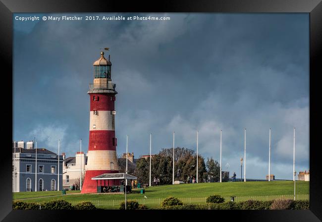 Smeatons Tower, Plymouth Hoe Framed Print by Mary Fletcher