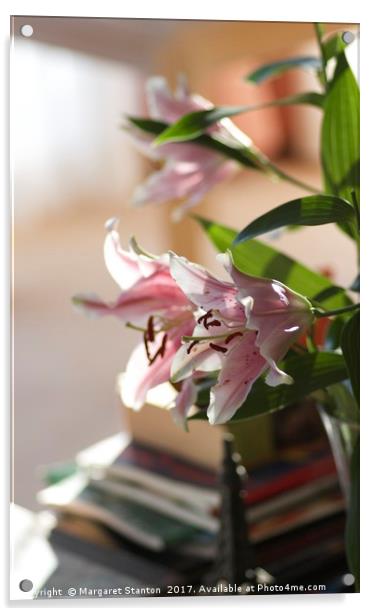 Elegant lilies  Acrylic by Margaret Stanton