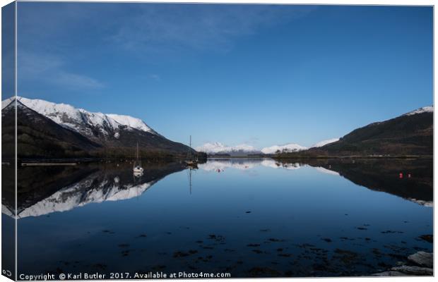 Reflections of Loch Leven Canvas Print by Karl Butler