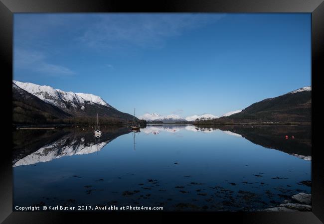 Reflections of Loch Leven Framed Print by Karl Butler