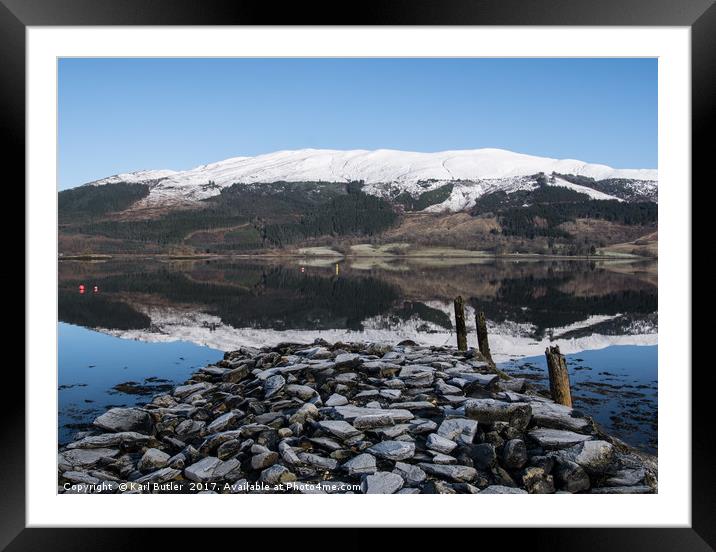 Reflections of Loch Leven Framed Mounted Print by Karl Butler