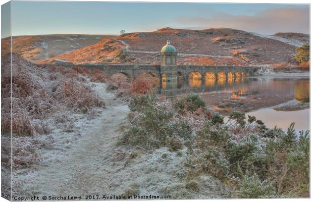 Fire and Frost, Craig Goch Dam, Elan Valley Canvas Print by Sorcha Lewis