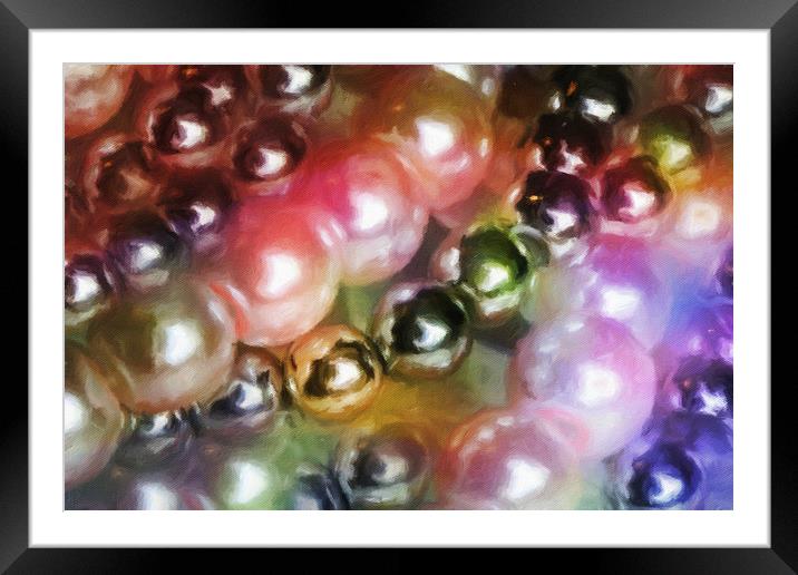 Colorful beads  Framed Mounted Print by Dagmar Giers