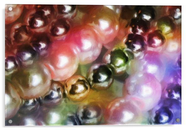 Colorful beads  Acrylic by Dagmar Giers
