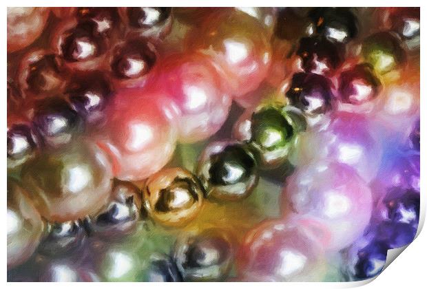 Colorful beads  Print by Dagmar Giers