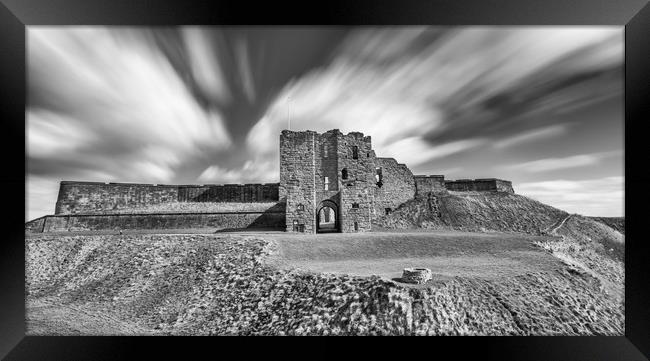 Majestic Ruins of Tynemouth Castle in Mono Framed Print by Naylor's Photography