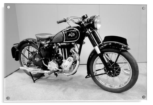AJS Vintage Motorcycle Acrylic by Tony Bates