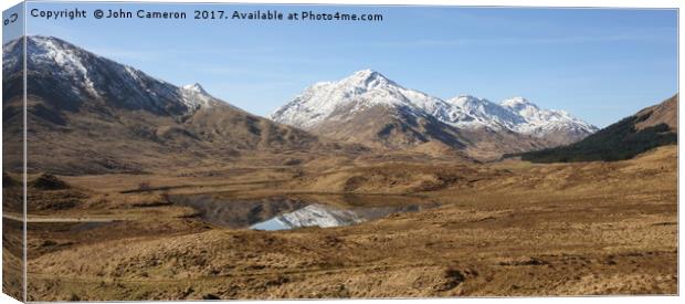Majestic Scottish Highlands Landscape Canvas Print by John Cameron