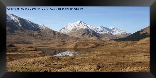 Majestic Scottish Highlands Landscape Framed Print by John Cameron