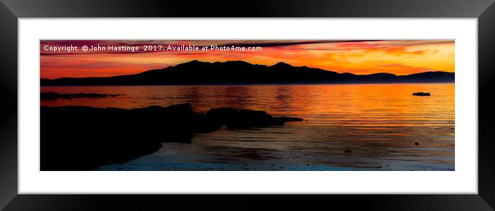 Awe-Inspiring Arran Sunset Framed Mounted Print by John Hastings