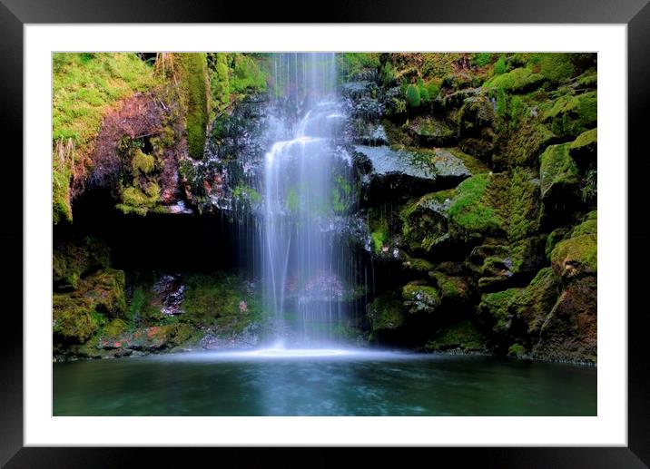 the hidden Waterfall  Framed Mounted Print by HQ Photo