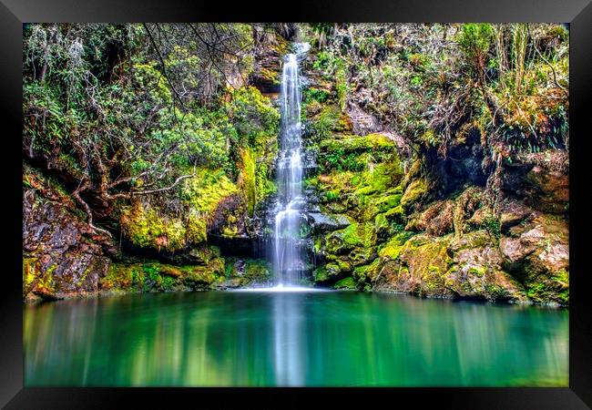 High Waterfall in colombia Framed Print by HQ Photo